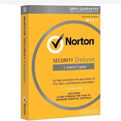 برنامج Norton Security Deluxe Online Download 1 Pc 1 Year Antivirus Software جاهز للتسليم عبر البريد الإلكتروني