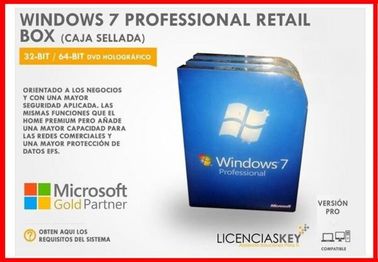 منطقة البيع بالتجزئة Microsoft Windows 7 العالمية ، قرص التجزئة الخاص بـ Windows 7 لأجهزة الكمبيوتر المحمول