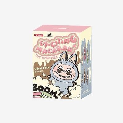 أصل Popmart الأصلي Labubu الوحوش المثيرة مقعد المكرون العمياء مربع شخصية دمية اللحم اللطيفة الألعاب الصناديق الغامضة