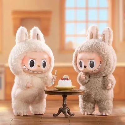 أصل Popmart الأصلي Labubu الوحوش المثيرة مقعد المكرون العمياء مربع شخصية دمية اللحم اللطيفة الألعاب الصناديق الغامضة