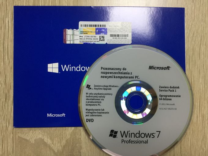 نسخة أصلية Microsoft Windows 7 Professional SP1 64 بت الإنجليزية Intel 1 Pk DSP DVD