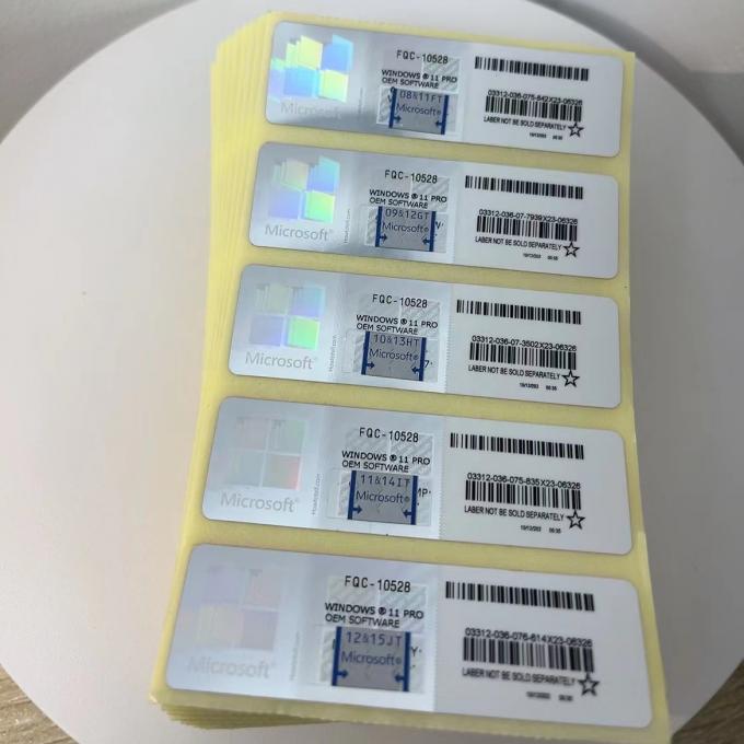 Windows 11 Pro Coa Sticker عالمي التنشيط عبر الإنترنت ضمان مدى الحياة فوز 11 Pro KeyPo 0